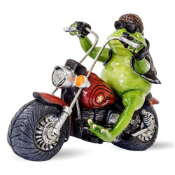 Figurka Żaba na motorze...