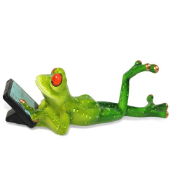 Figurka żaba z laptopem...