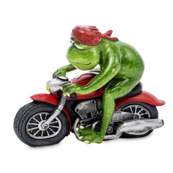 żaba na motocyklu