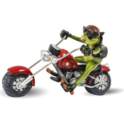 Figurka Żaba na motorze...